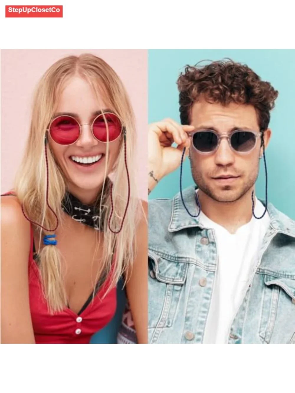 6 Pack Eyeglass Strap Chains Anti-slip Adjustable Boho Lanyard Sunglasses